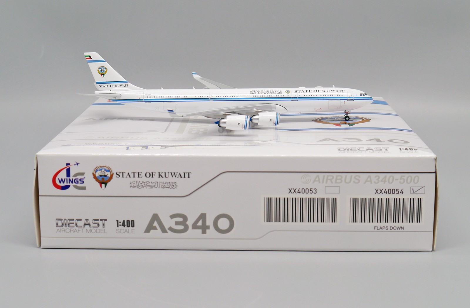 Jcwings State of Kuwait Airbus A340-500 9K-GBB 1/400 XX40054 Jcwings State of Kuwait Airbus A340-500 9K-GBB 1/400 XX40054