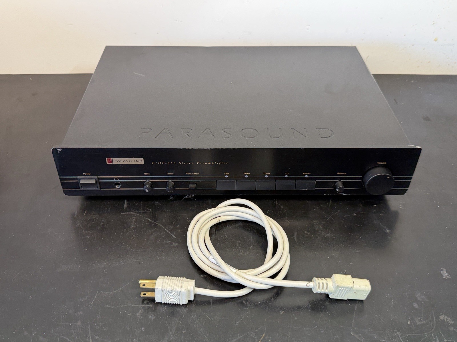 Parasound P/HP-850 Stereo Preamplifier Phono Audiophile Tested Works Vintage