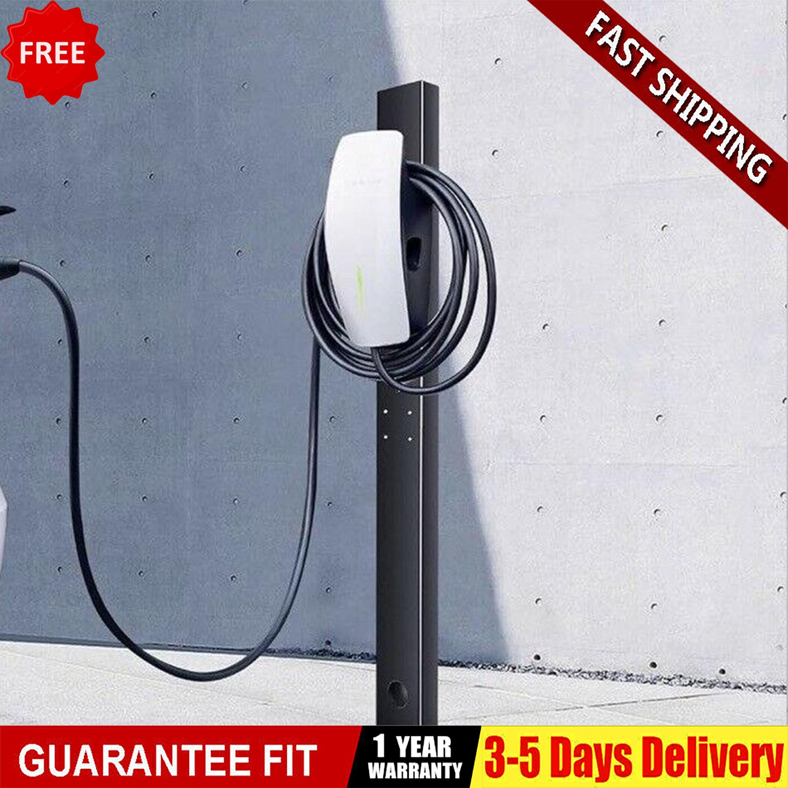 1× Pedestal Mounted EV Charger Stand For Tesla and Other EV Charging Station