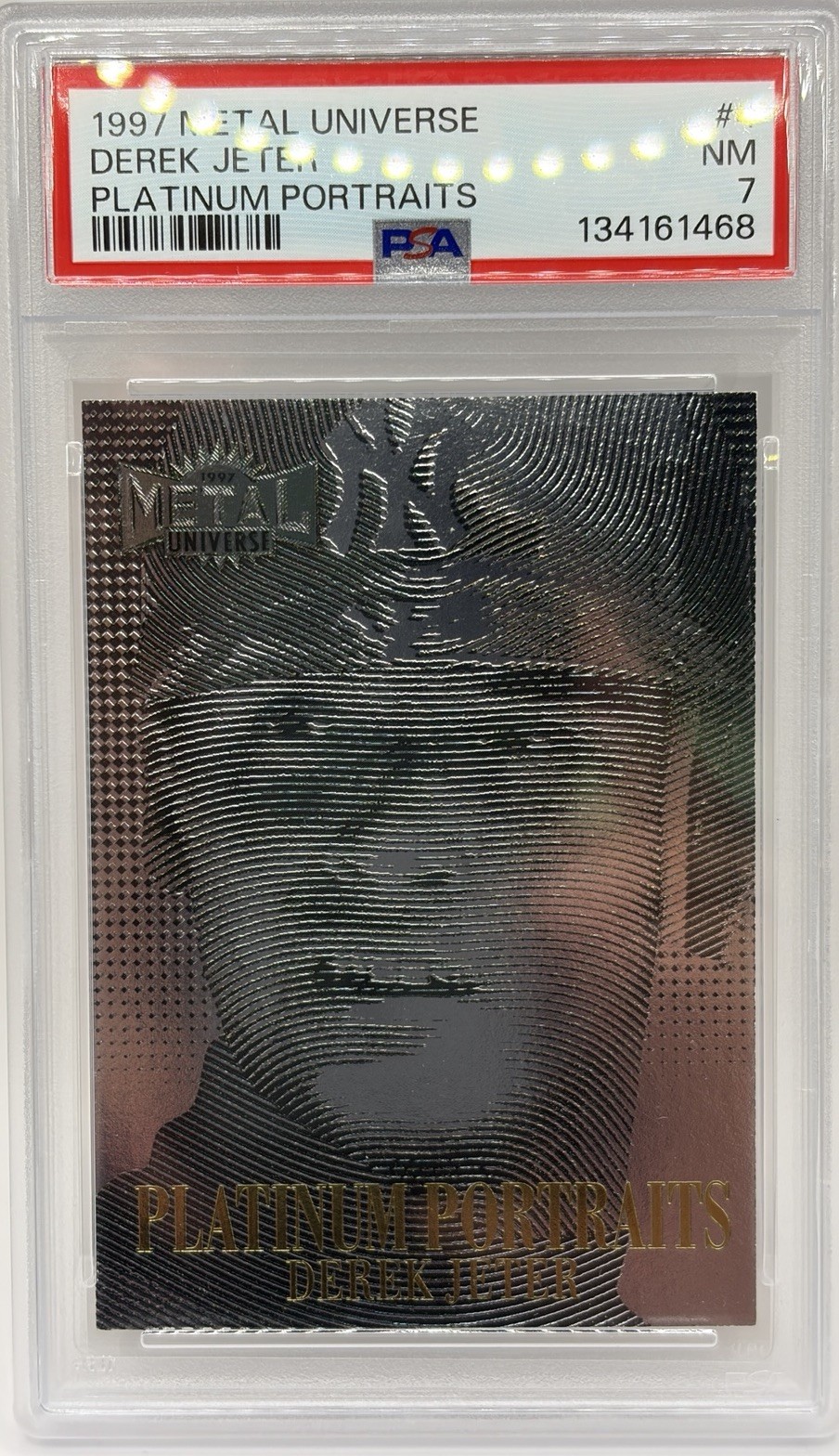 1997 Skybox Metal Universe Platinum Portraits Derek Jeter #4 PSA 7 Yankees HOF 1997 Skybox Metal Universe Platinum Portraits Derek Jeter #4 PSA 7 Yankees HOF
