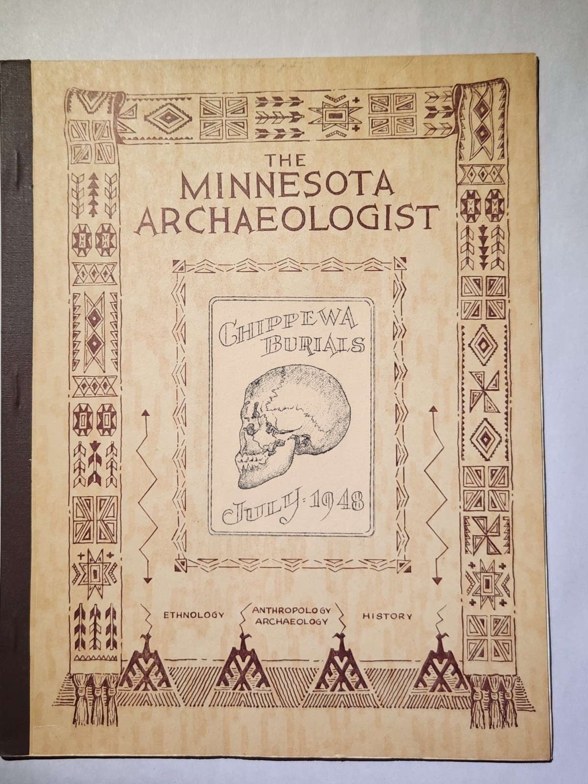 Minnesota Archaeologist, July 1849, Chippewa Burials, Dakota Lowland Mounds