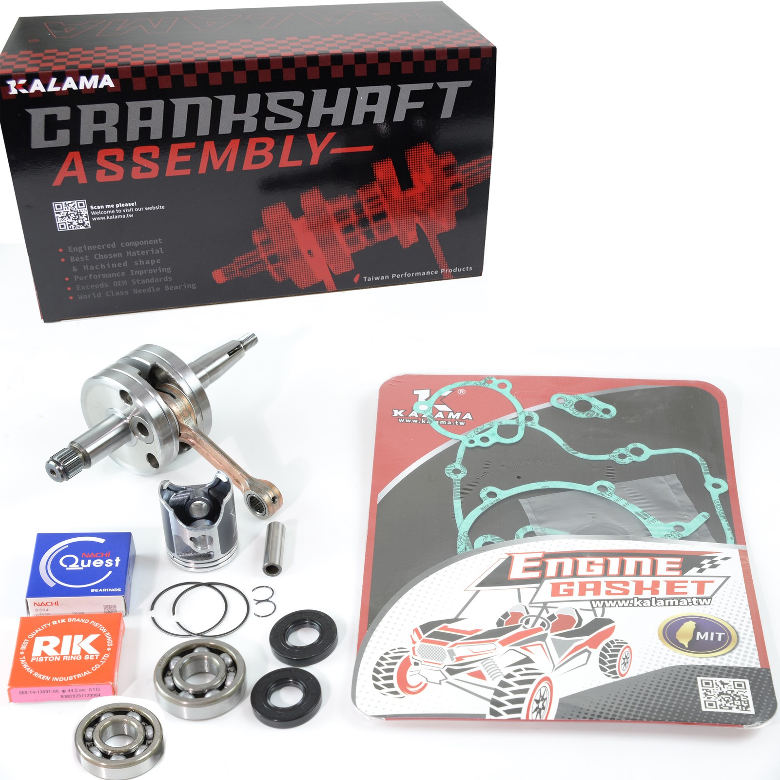 For Kawasaki KX 65 ( 2000- 2005 ) Complete Crank Crankshaft & Engine Rebuild Kit