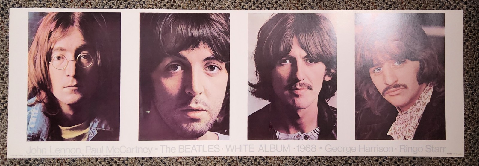 The Beatles 1987 The White Album Panoramic Poster 12x36 HOT518 