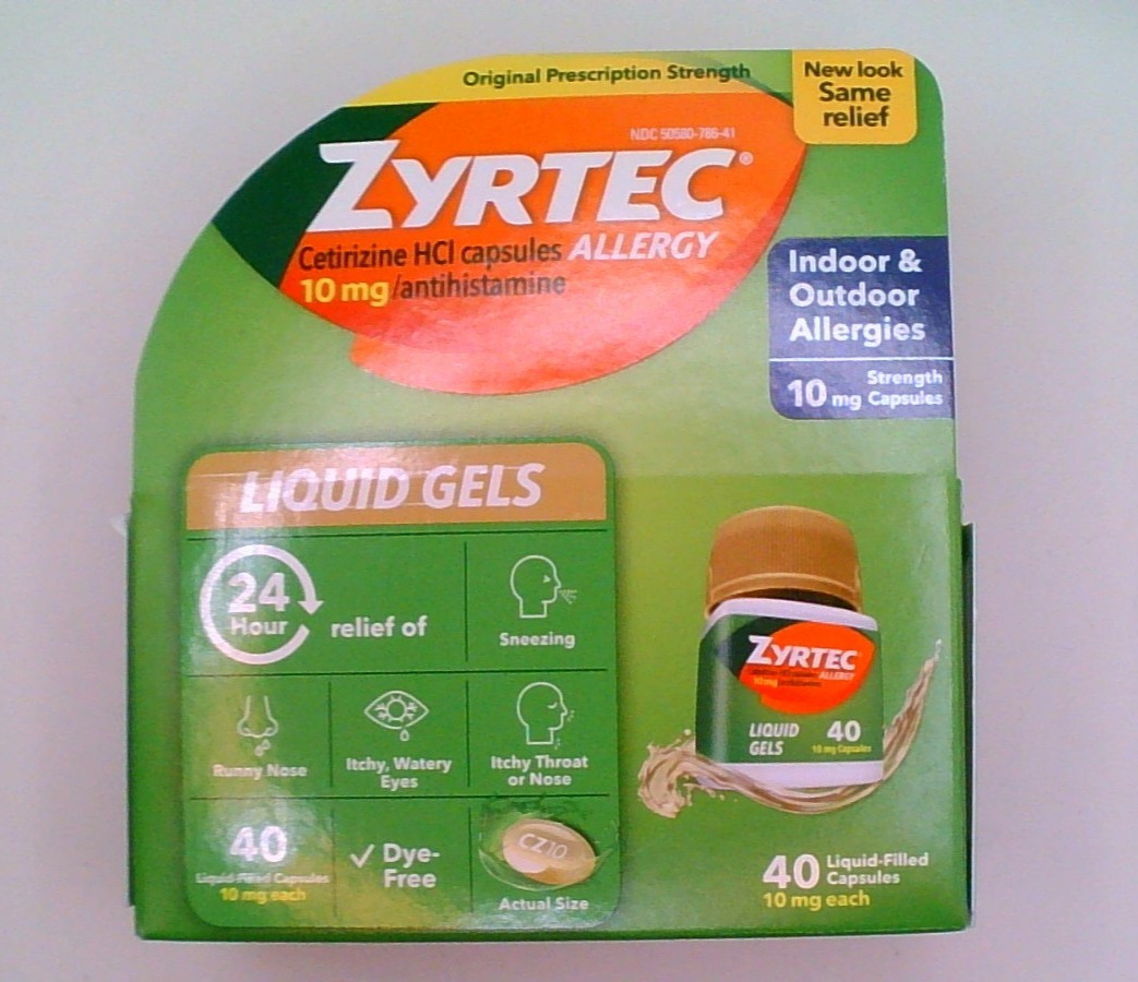 Zyrtec Liquid Gels Allergy Indoor & Outdoor Antihistamine 40 Count 2027