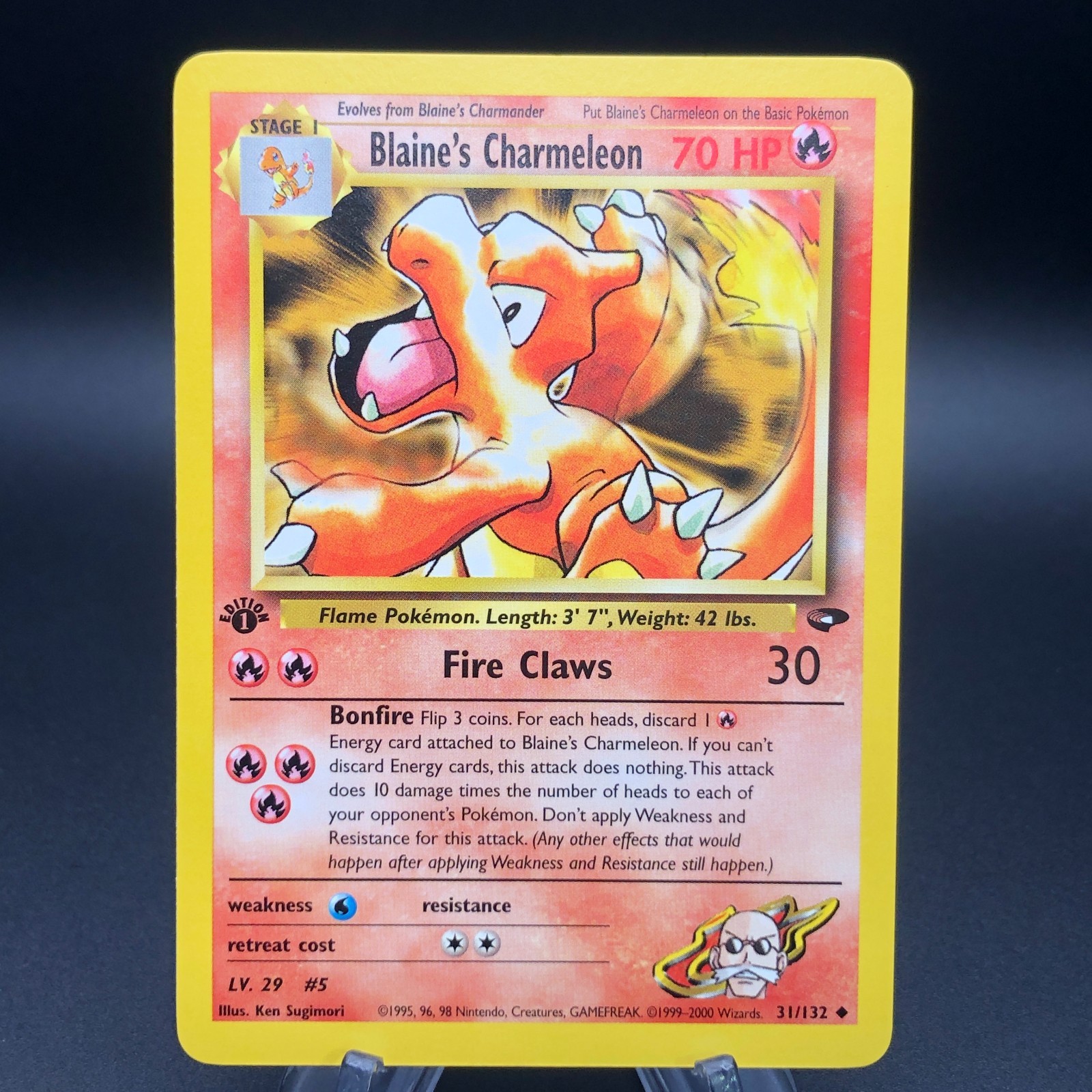 Pokemon Blaine's Charmeleon 31/132 - 1st Edition Gym Challenge NM 2000 WotC Pokemon Blaine's Charmeleon 31/132 - 1st Edition Gym Challenge NM 2000 WotC