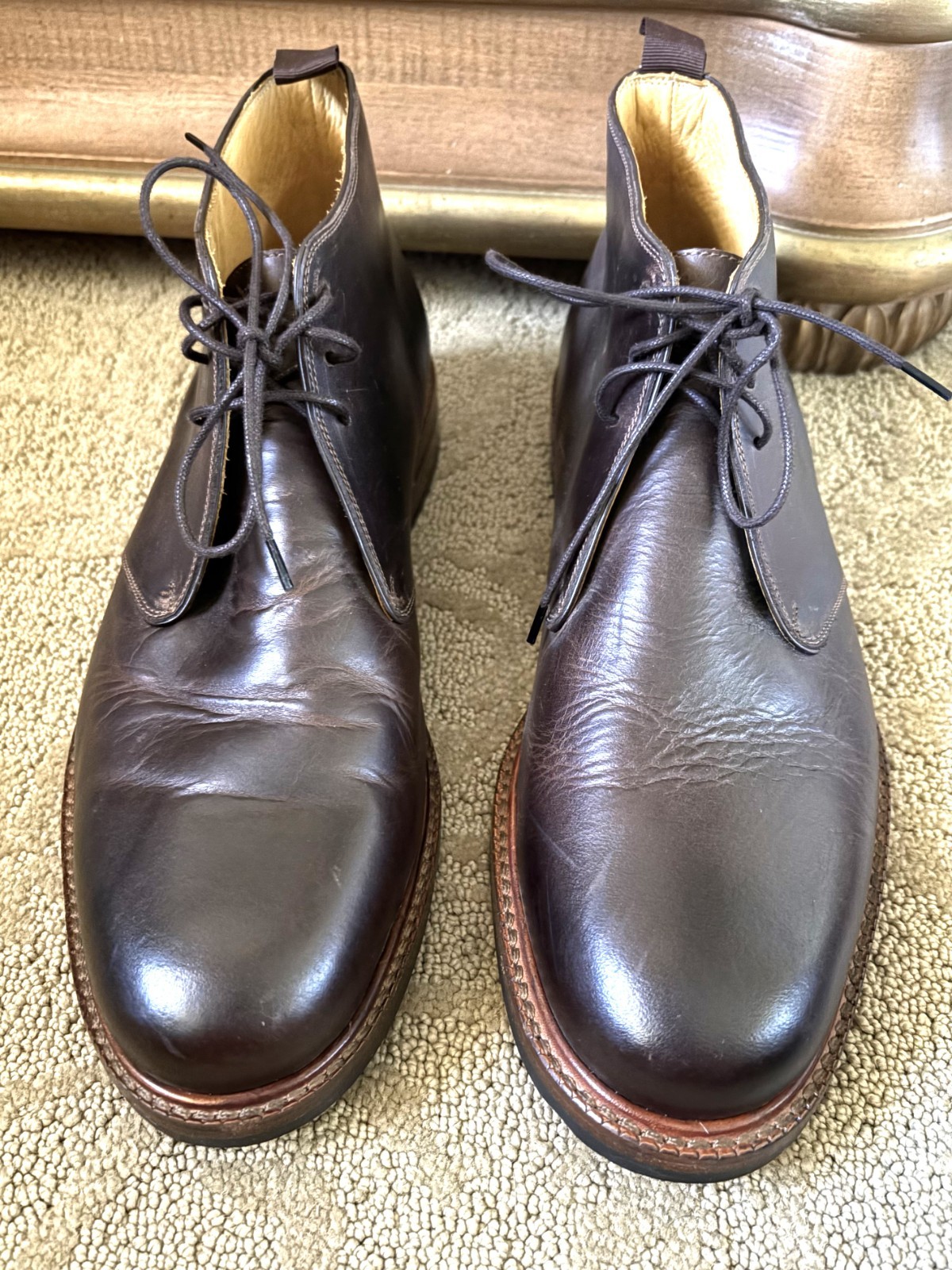 NWOB BECKETT SIMONON BROWN LEATHER LAVAL CHUKKA BOOTS SIZE: 11