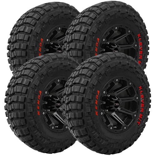 (QTY 4) 35x12.50R20LT Kenda Klever M/T2 KR629 125Q Load Range F Red Letter Tires
