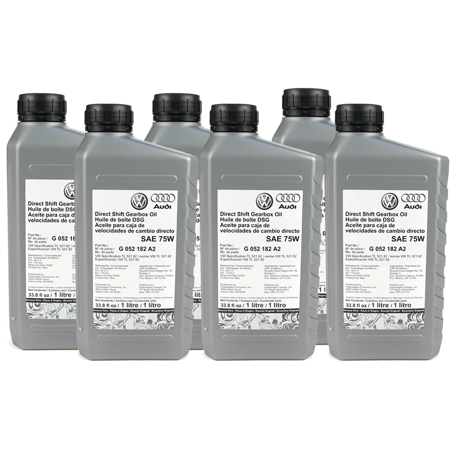 Genuine OEM 6 Liters Dual Clutch Transmission Fluid DSG Oil DCTF-1 SAE 75W 6x1L