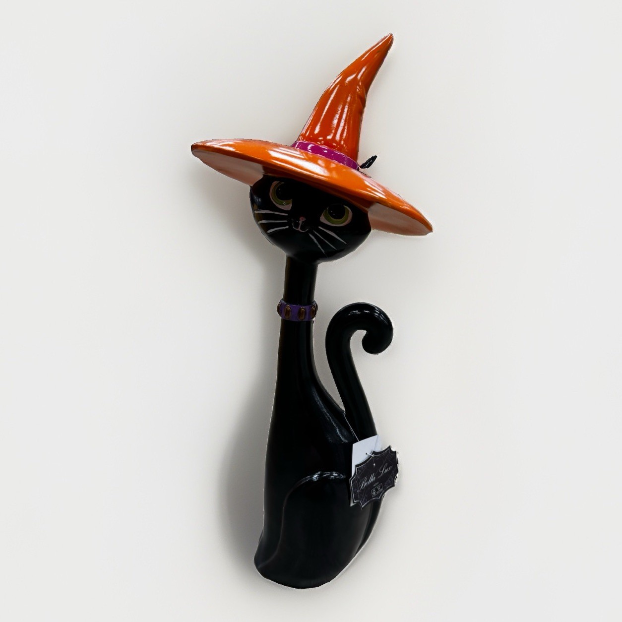 Bella Lux 24” Black Cat W/ Orange Witch Hat – Large Halloween Decor Figurine NWT Bella Lux 24” Black Cat W/ Orange Witch Hat – Large Halloween Decor Figurine NWT