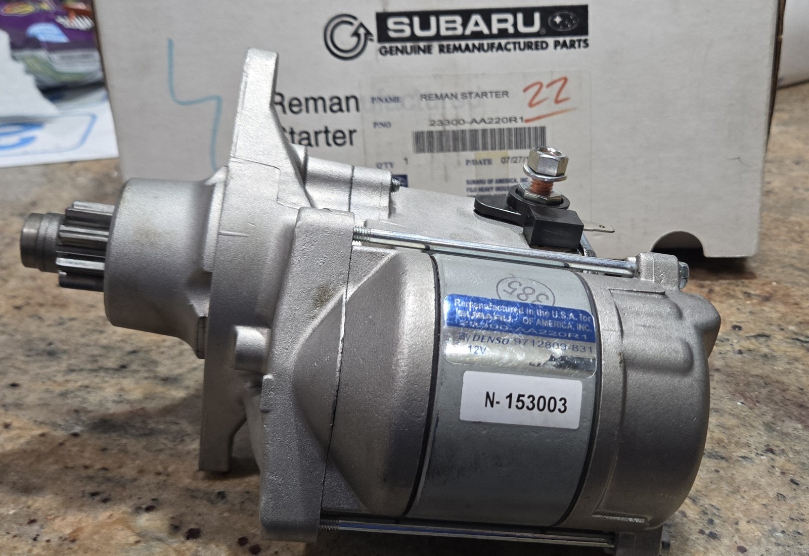 Genuine Subaru Starter 23300AA220R1