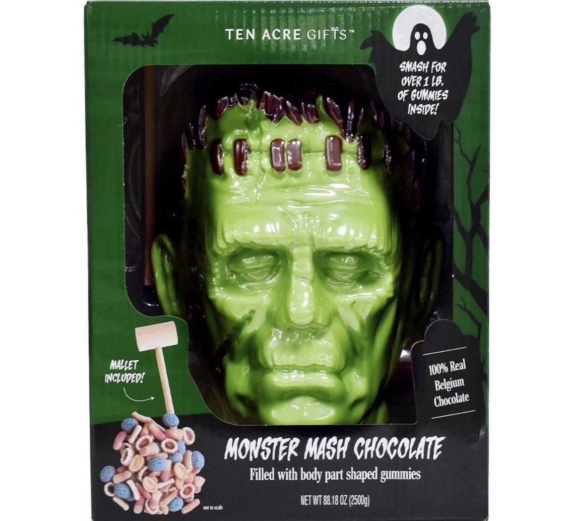 Frankenstein Monster Mash Halloween Gummy Filled Chocolate Head 5.5 lbs NEW