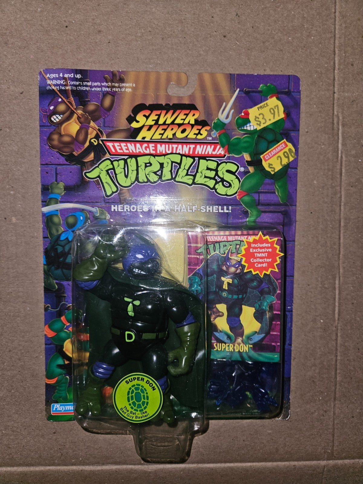 Teenage Mutant Ninja Turtles Vintage Sewer Heroes Don MOC 1994 TMNT Donatello