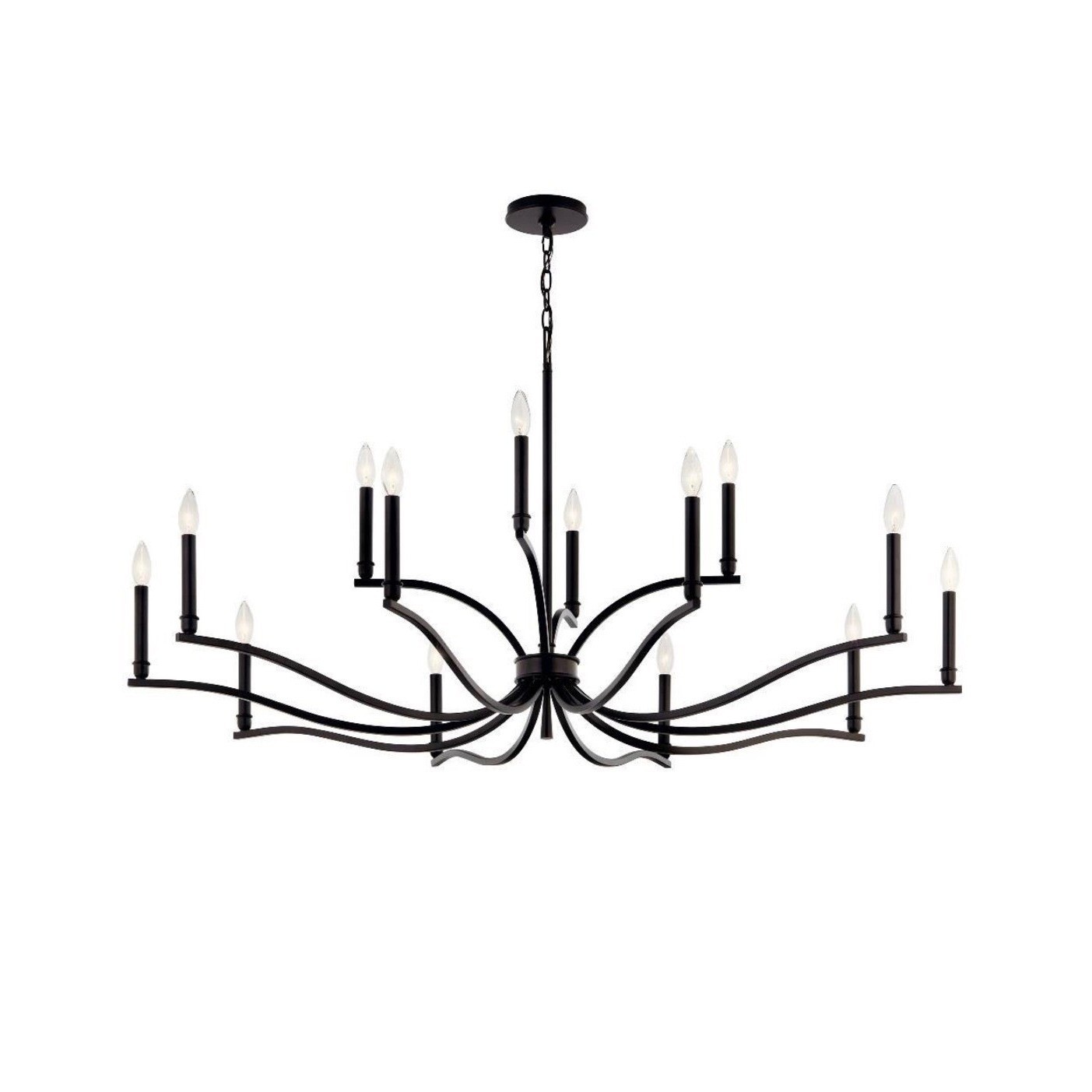 Kichler Malene Chandelier 14-Light Black 52.75\