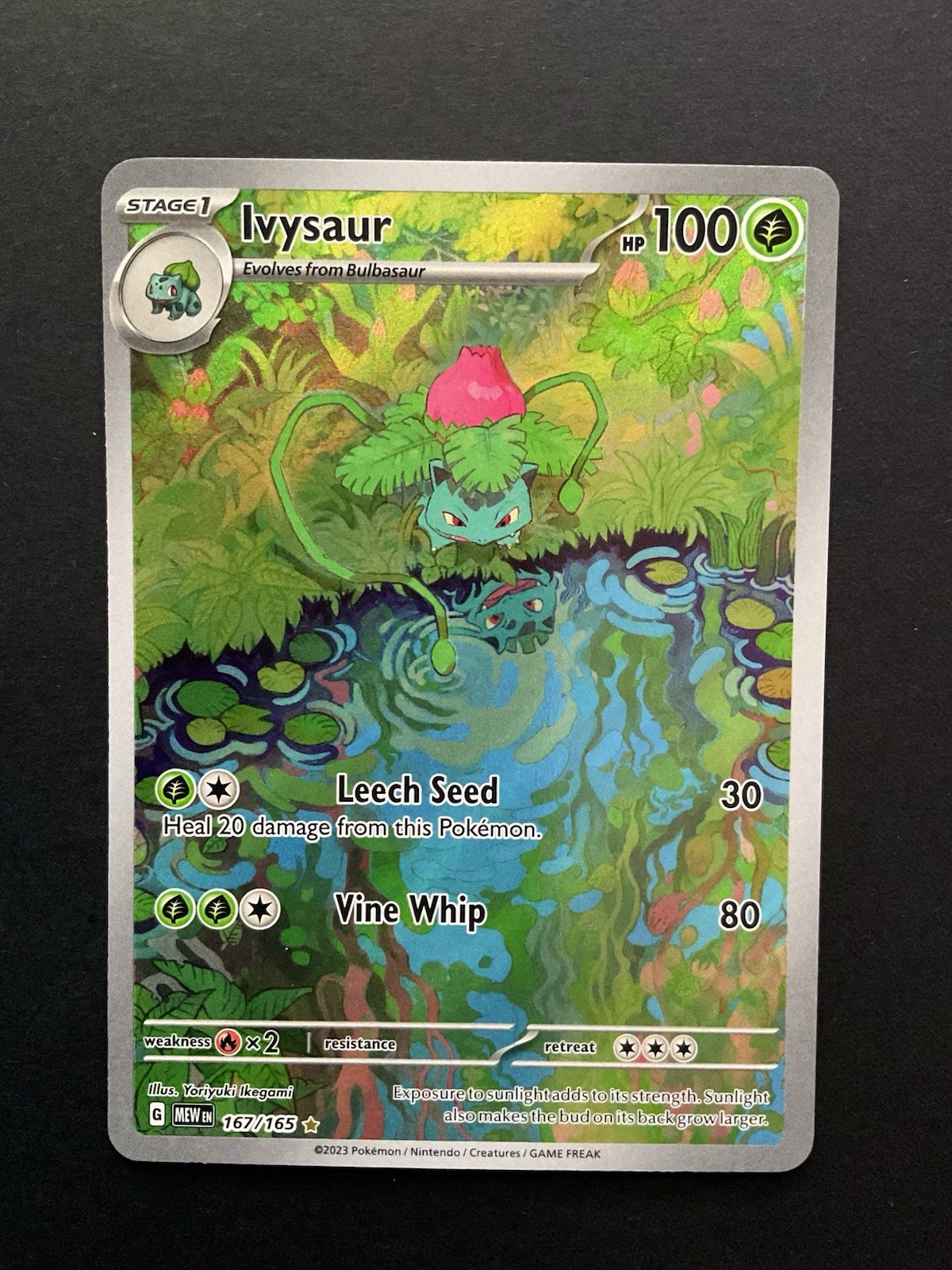 Pokemon TCG Ivysaur Illustration Rare Holo 167/165 SV 151 English