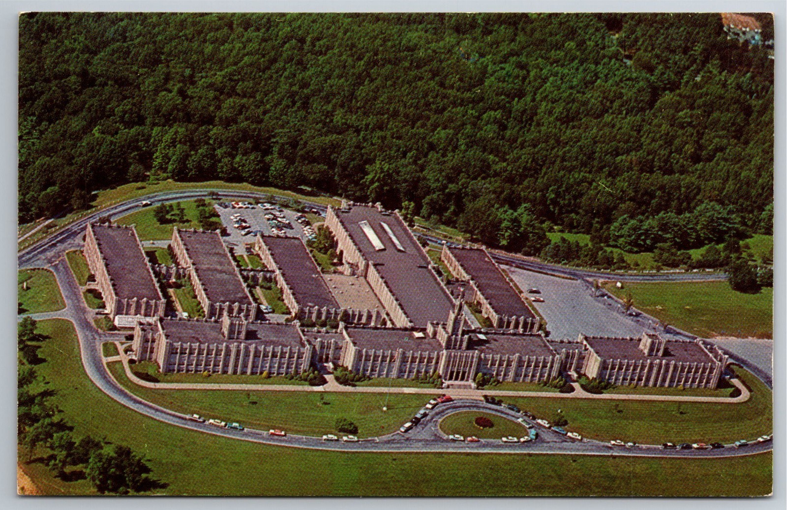 PA, Hershey, Milton Hershey Jr - Sr High School, Aerial View, Vintage Postcard