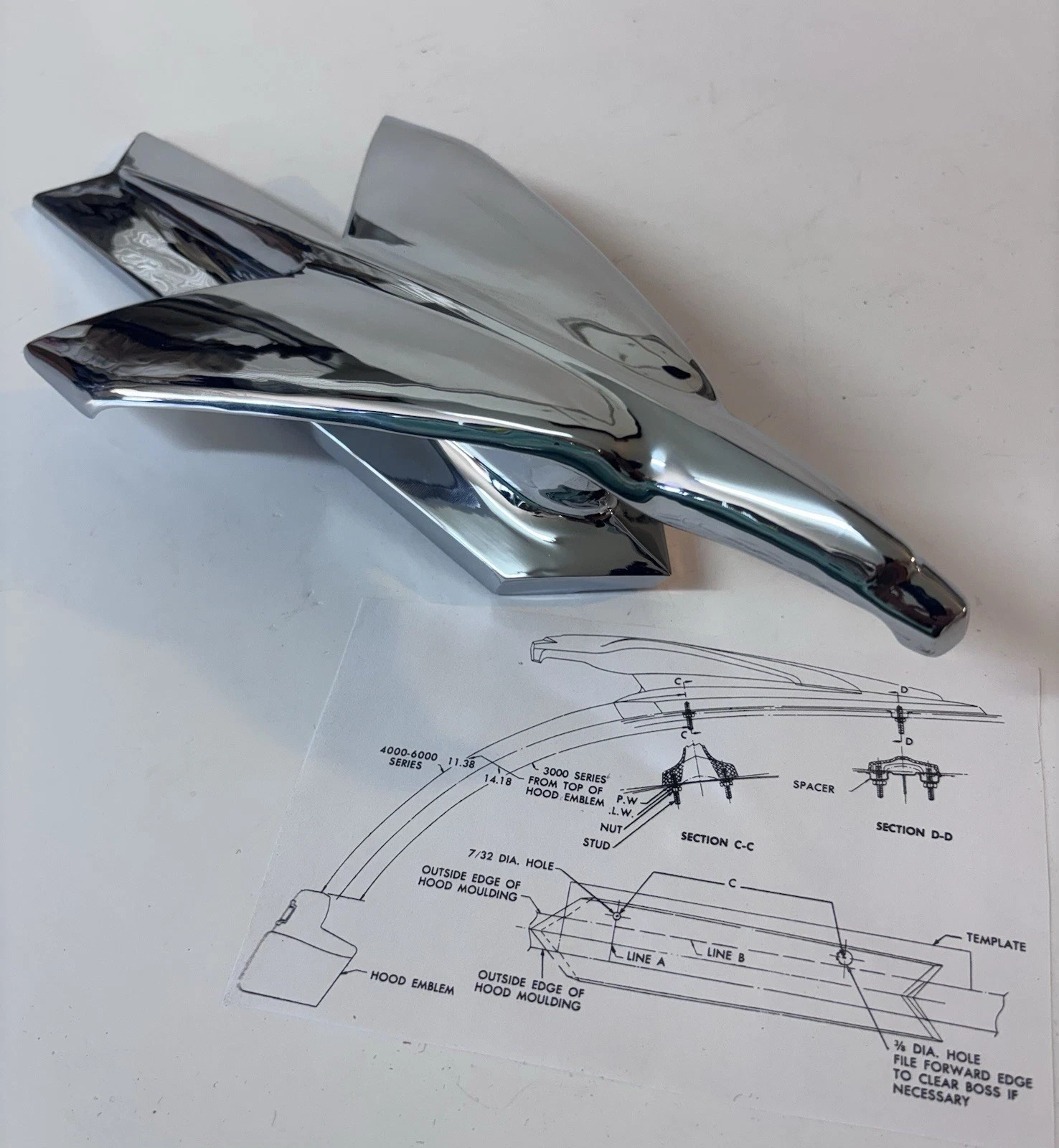 NEW Chevrolet 1954 1955 First Series Accessory hood ornament 3100 pickup truck