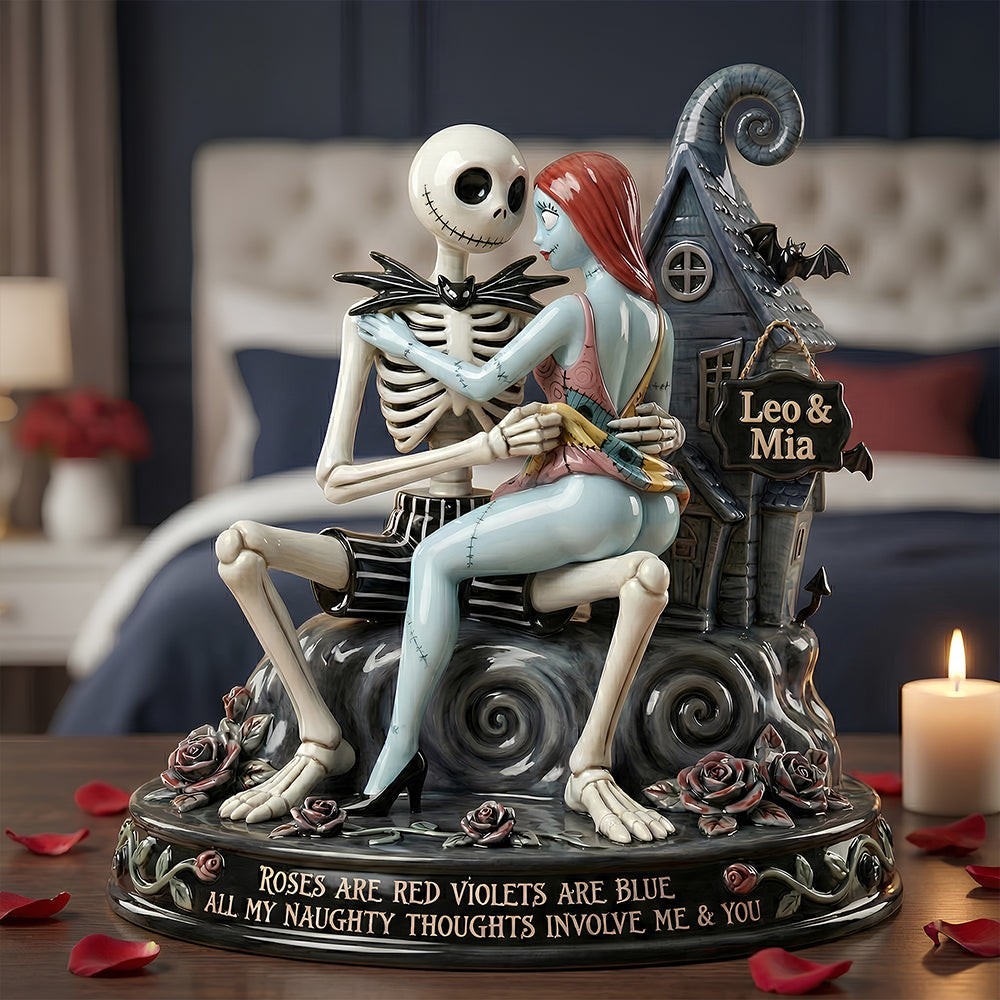 Personalized Jack Sally Nightmares Couple Acrylic Plaque Wooden Block Decor Gift