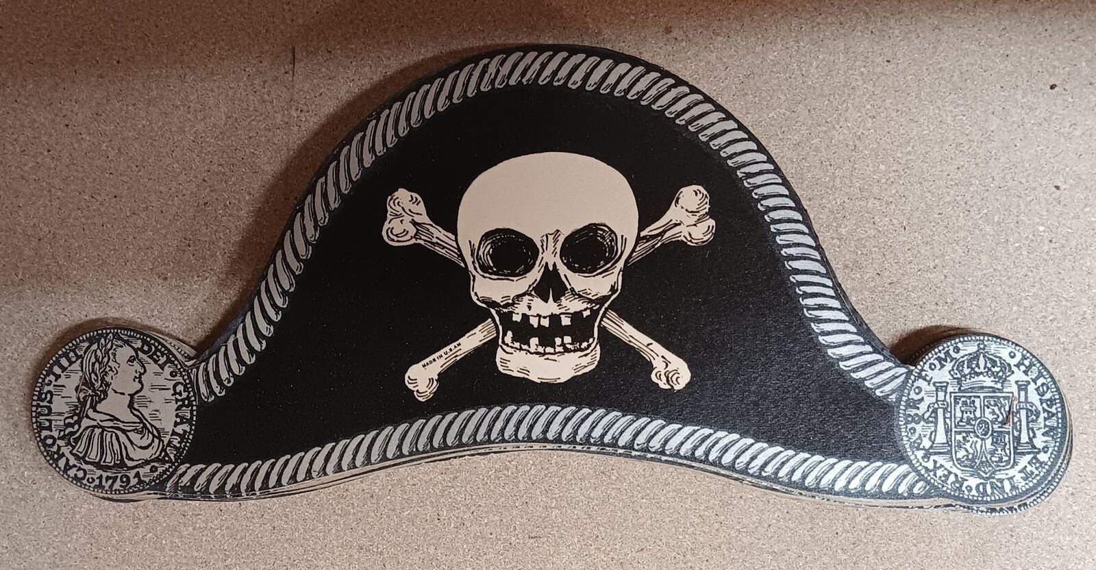 Vintage Pirate Halloween honeycomb paper PIRATE PARTY HAT Admiral hat cool Vintage Pirate Halloween honeycomb paper PIRATE PARTY HAT Admiral hat cool