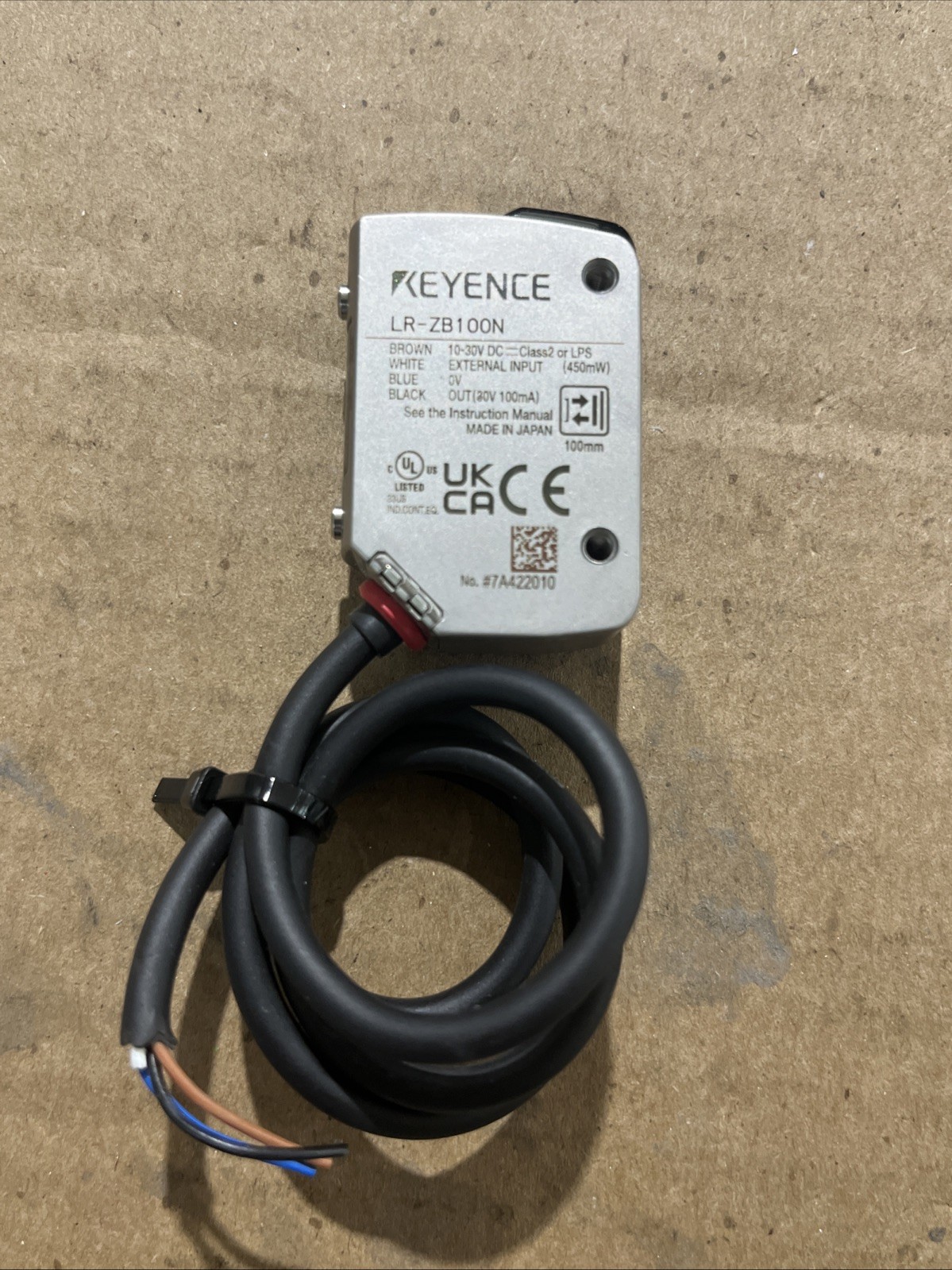 🔥Keyence LR-ZB100N Laser Sensor, Used 🇺🇸 🔥Keyence LR-ZB100N Laser Sensor, Used 🇺🇸