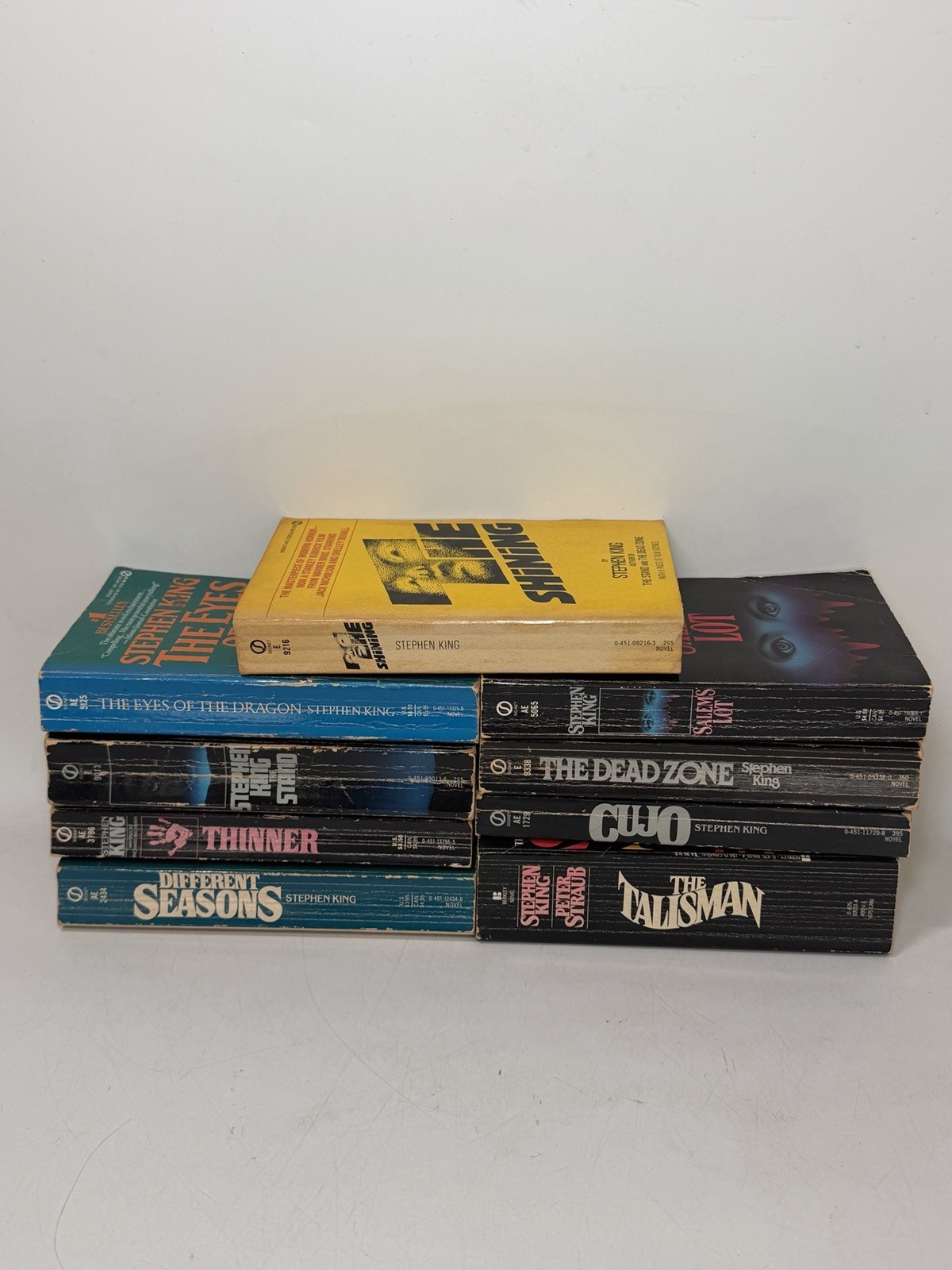Vtg Lot Of 7 Stephen King Paperback Books Signet Cujo Shining Dead Zone