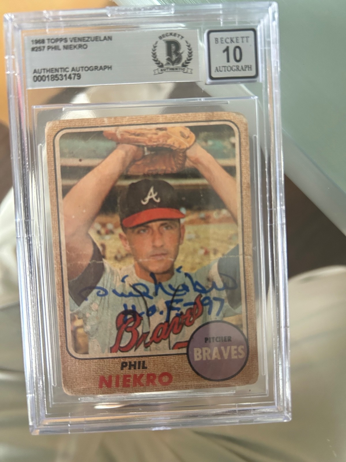 1968 VENEZUELA Topps - Phil Niekro HOF CENTERED - RARE VENNY 1968 VENEZUELA Topps - Phil Niekro HOF CENTERED - RARE VENNY