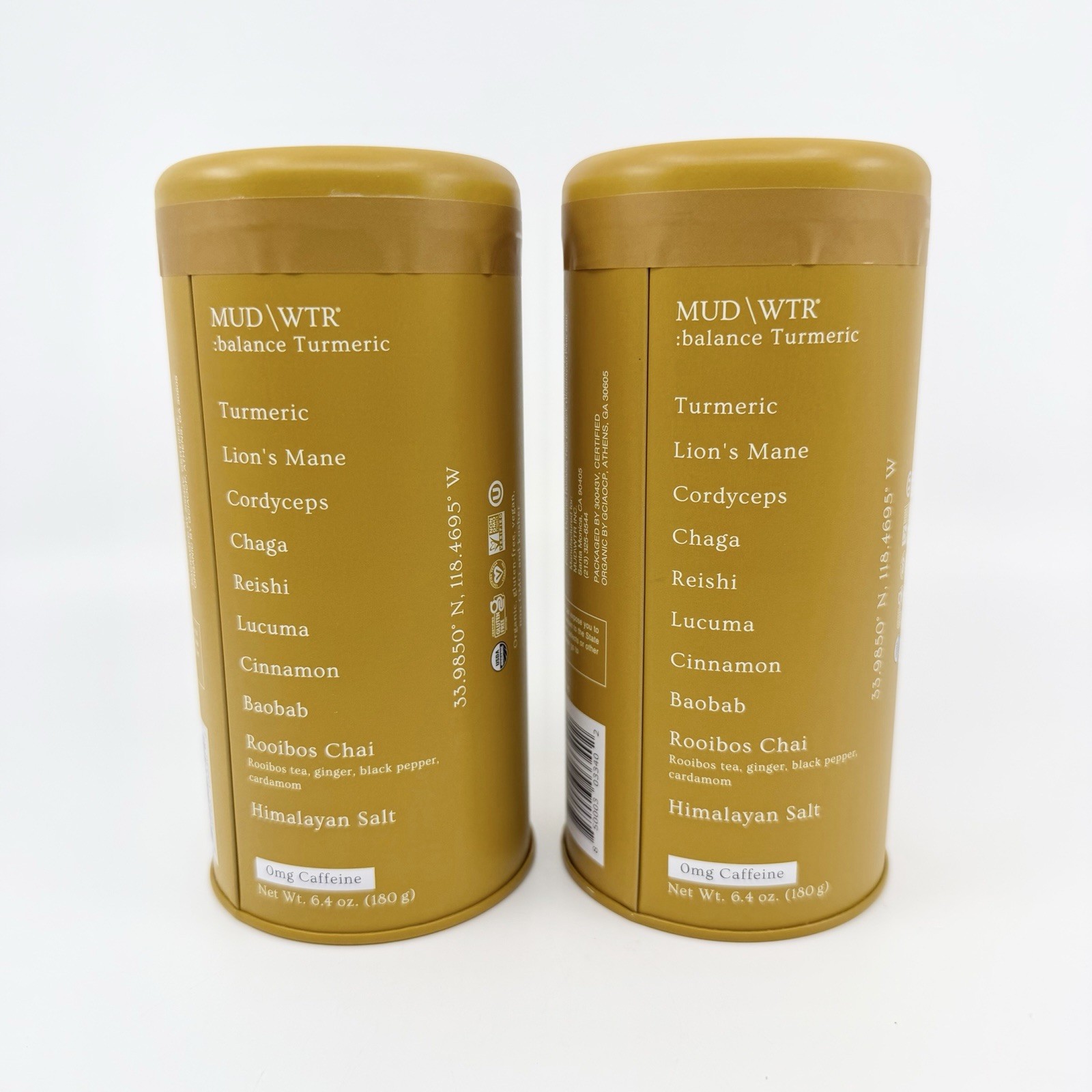 2x MUD WTR Original Organic BALANCE Turmeric Superfunctional Coffee 6.4oz NEW 2x MUD WTR Original Organic BALANCE Turmeric Superfunctional Coffee 6.4oz NEW