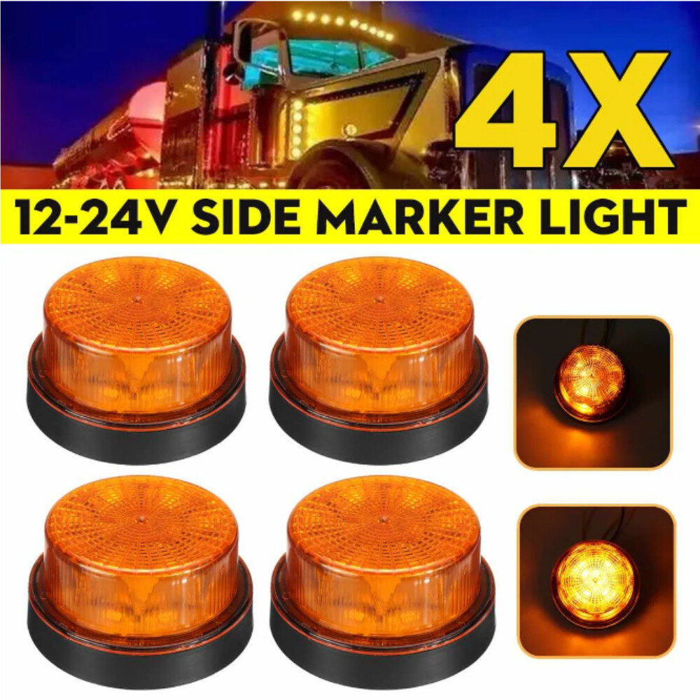 1/2/4PCS 12V 24V 12 LED Warning Flashing Strobe Beacon Emergency Light Lamp