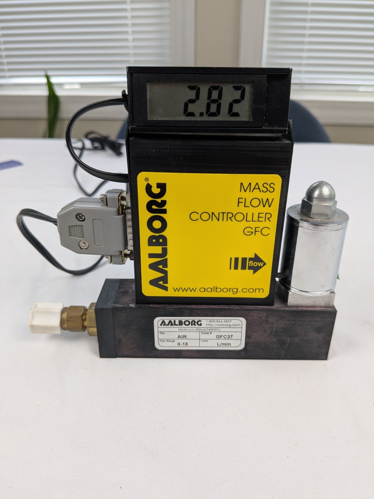 Aalborg Mass Flow Controller GFC37 0-15 L/min With Digital Reader