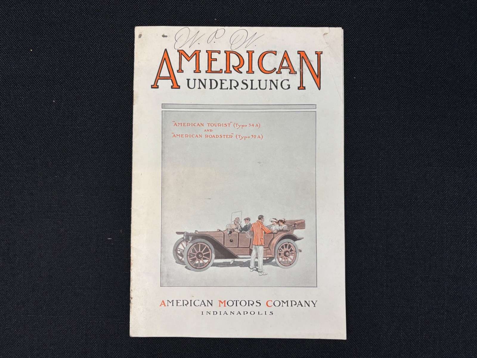 Antique 1913 American Underslung Tourist & Roadster Brochure American Motors Co.