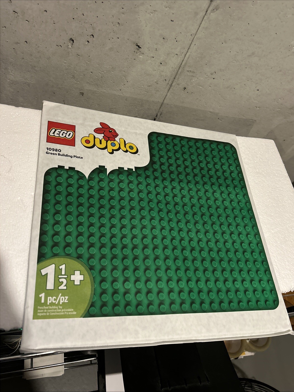 LEGO DUPLO Green Building Plate 10980 Baseplate 15” Stud Layout NEW