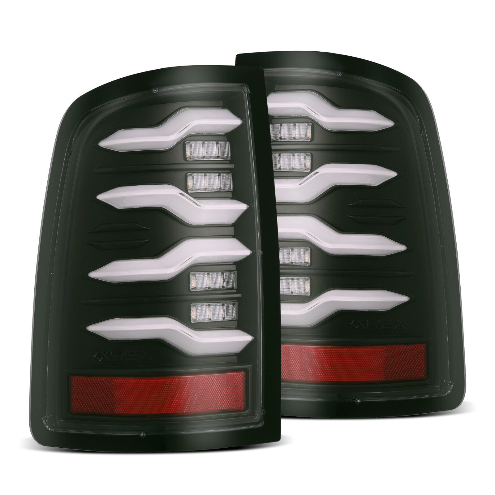 For 10-18 Dodge Ram 1500 2500 Luxx Black Sequential LED Tail Lights Lamps Pair