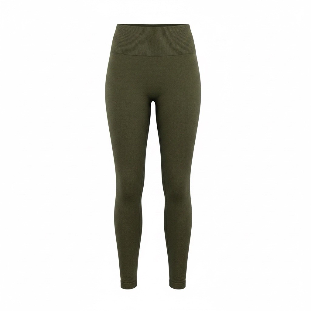 Zenana Outfitters Olive Green Seamless Leggings L/XL High Waist Yoga Zenana Outfitters Olive Green Seamless Leggings L/XL High Waist Yoga