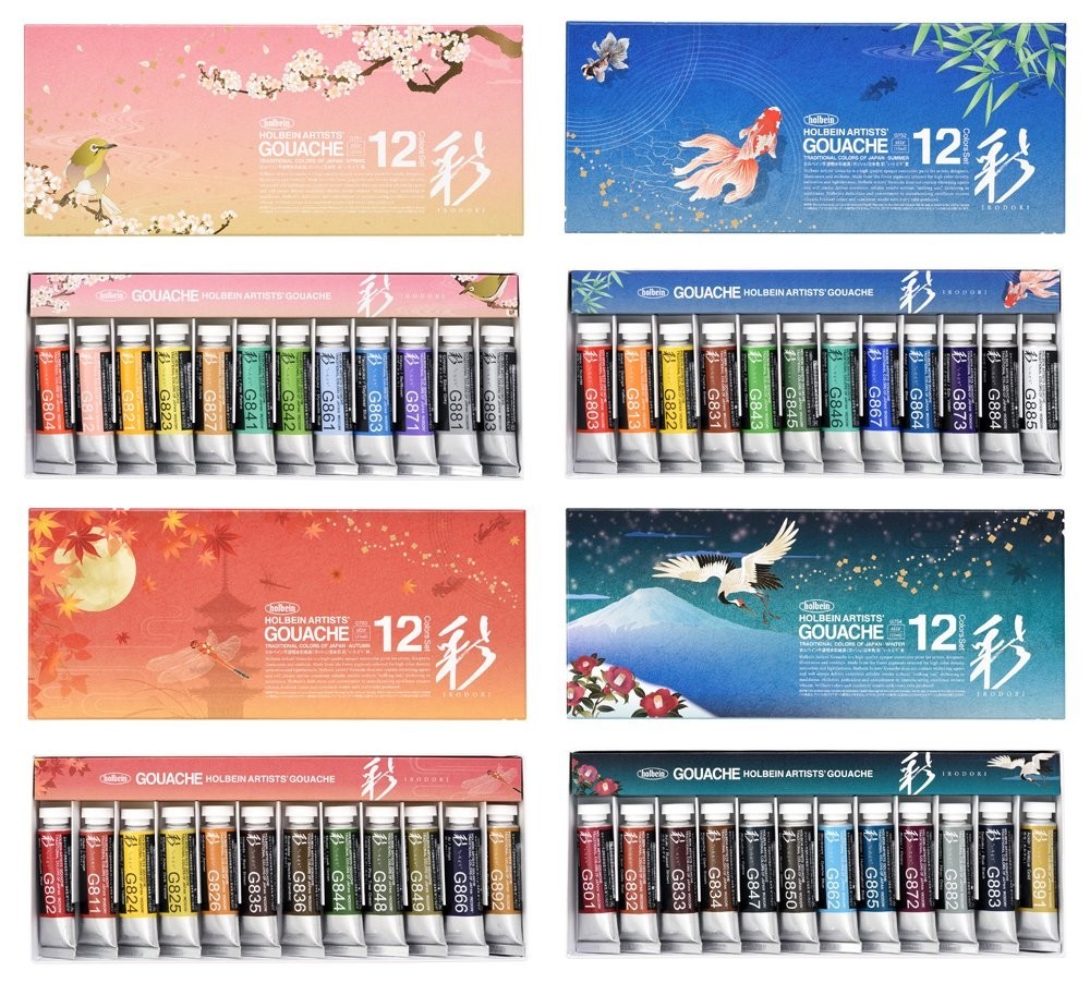 Holbain Irodori Gouache 48 Color Full Set 15ml Japanese Traditional Colors