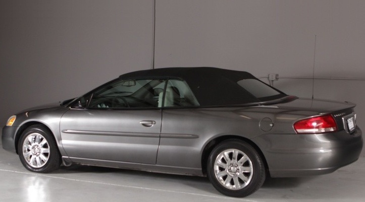 Fits 96-00 Chrysler Sebring Convertible Top & Glass window Black on Gray
