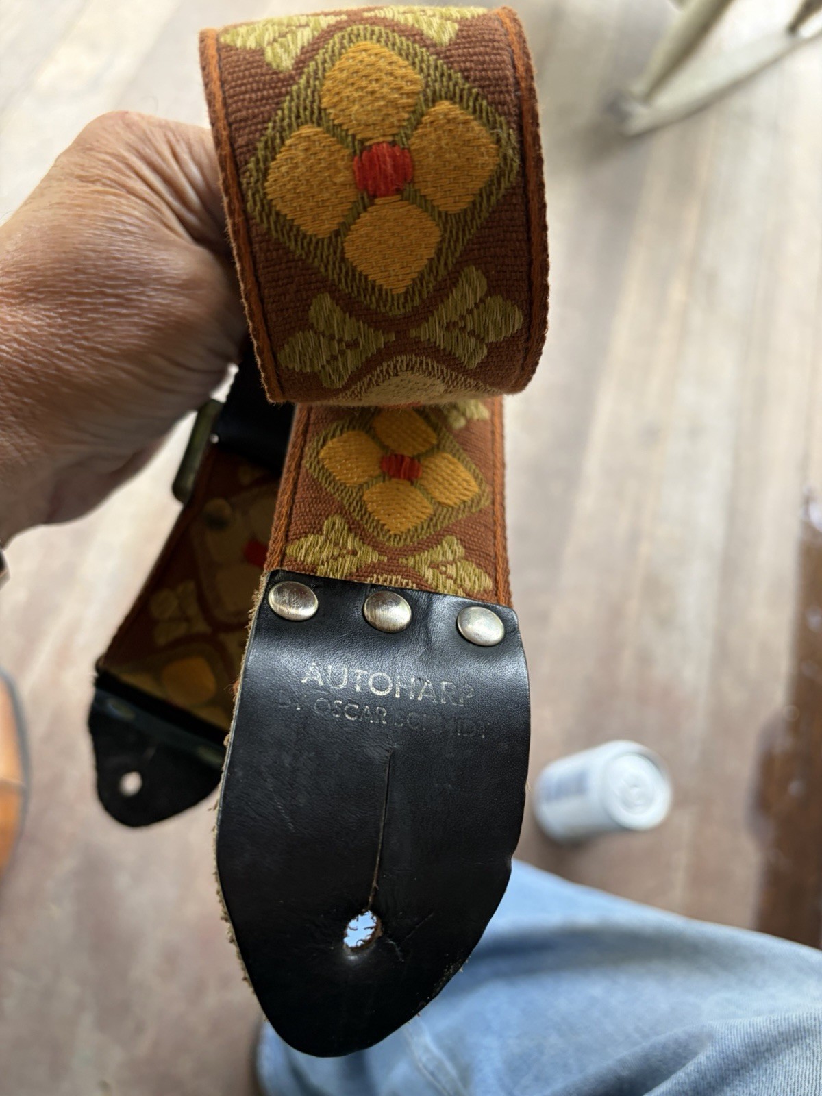 Vintage 1960’s Oscar Schmidt Autoharp Hippy Guitar Strap Super Rare Vintage 1960’s Oscar Schmidt Autoharp Hippy Guitar Strap Super Rare