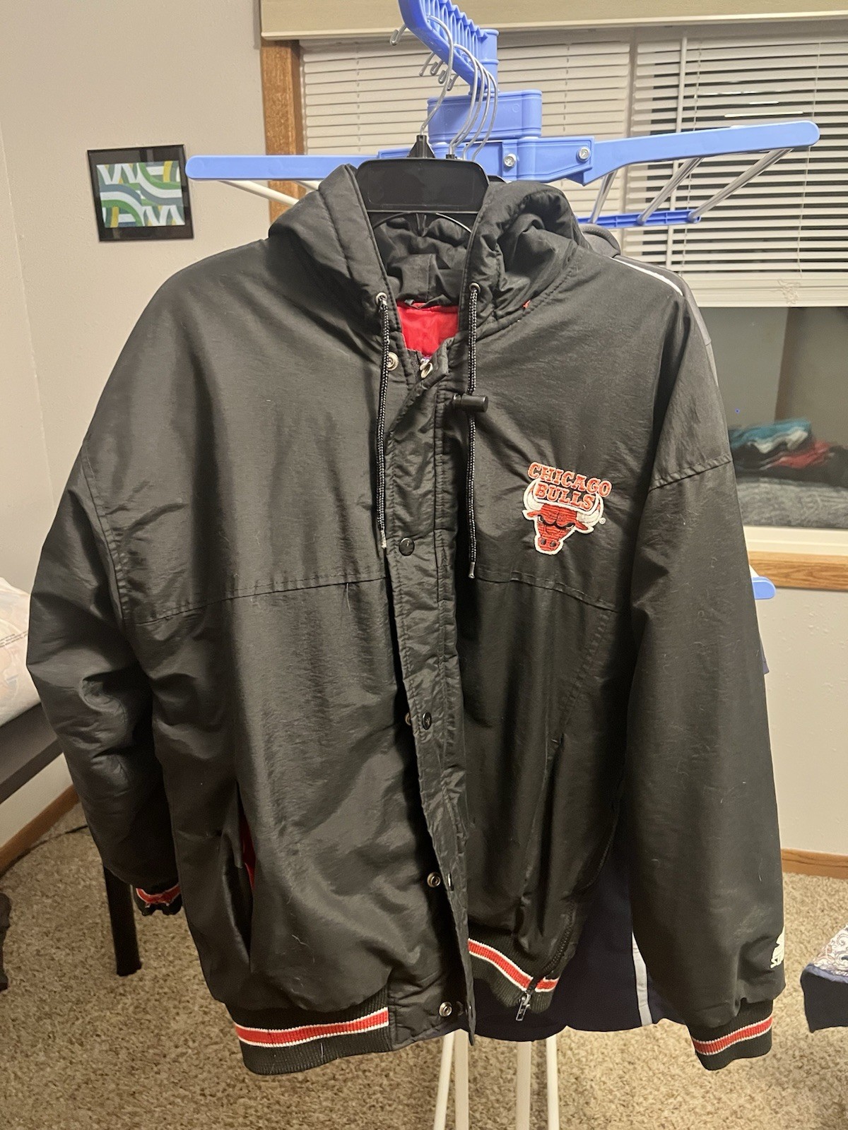 Chicago Bulls Starter Jacket Small Vintage Retro  Zip Up 90s