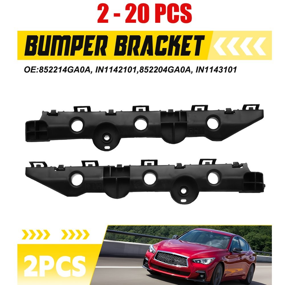 2-20X Rear Bumper Bracket Corner Bracket For Infiniti 2016-23 Q50 Red Sport 400