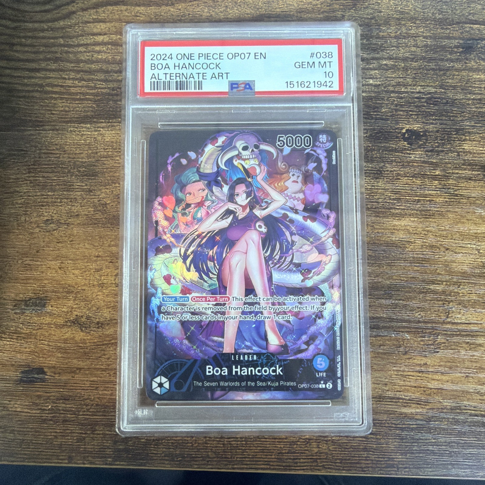 PSA 10 One Piece Card Game Boa Hancock Alternate Art OP07-038 English 2024