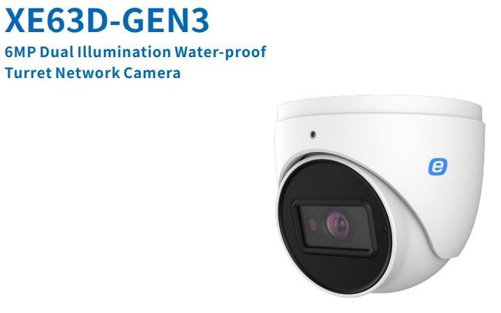 Epcom XE63D-GEN3 Turret IP 6 MP / POE / 98ft (30m) Smart Dual Light