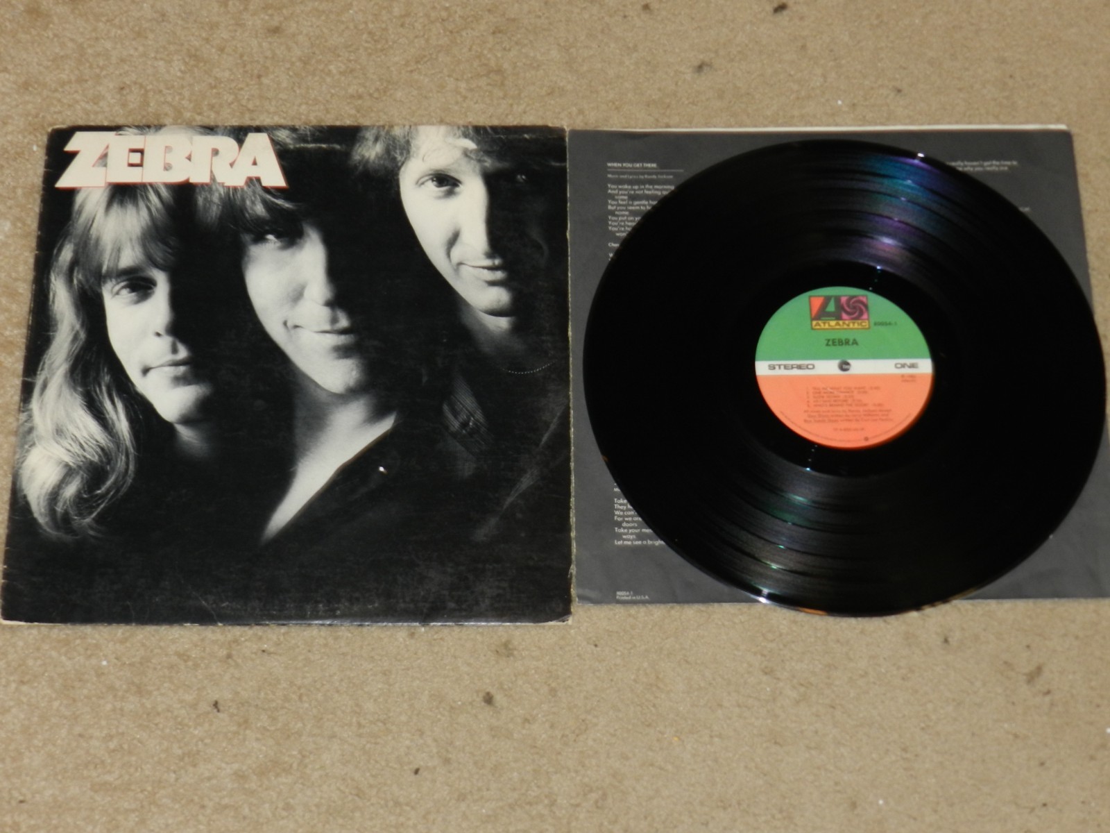 Zebra Self Titled 1983 LP Record Atlantic Records 80054-1 Vinyl