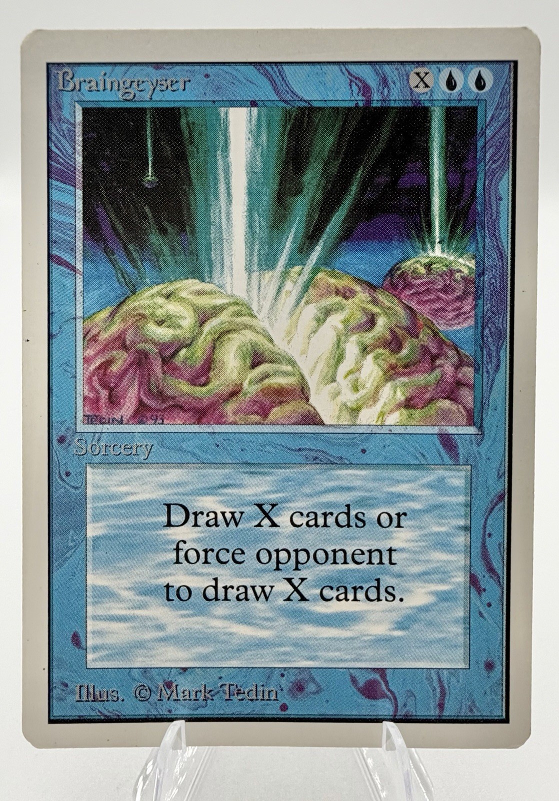 1994 MTG Magic The Gathering UNLIMITED Edition Braingeyser (HP)