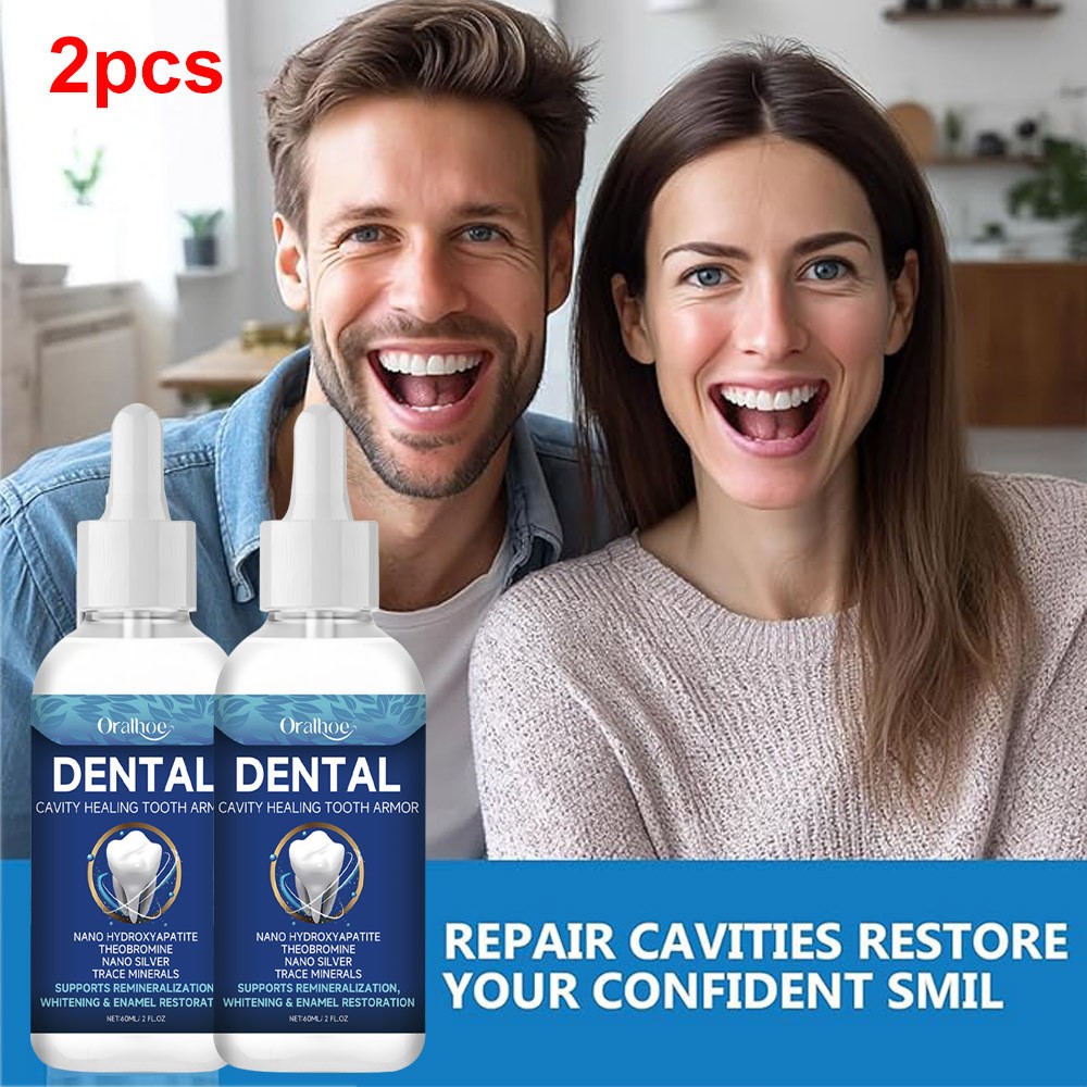 2PCS Oralhoe Tooth Care Solution Dental Cavity Healing Tooth Armor Gum Repair