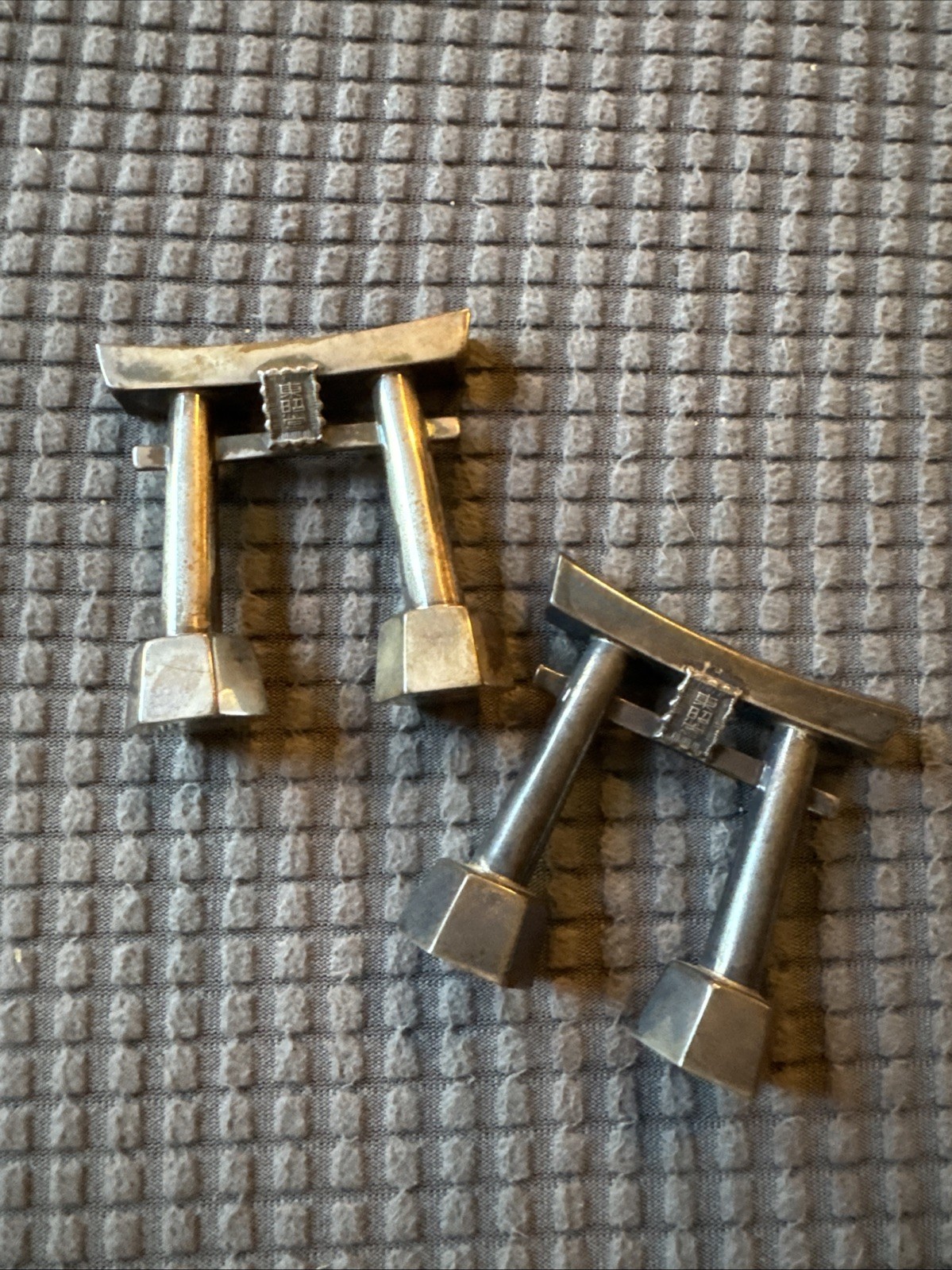 Vintage Torii Gates Salt & Pepper Shakers-Sterling Silver-41.3 grams