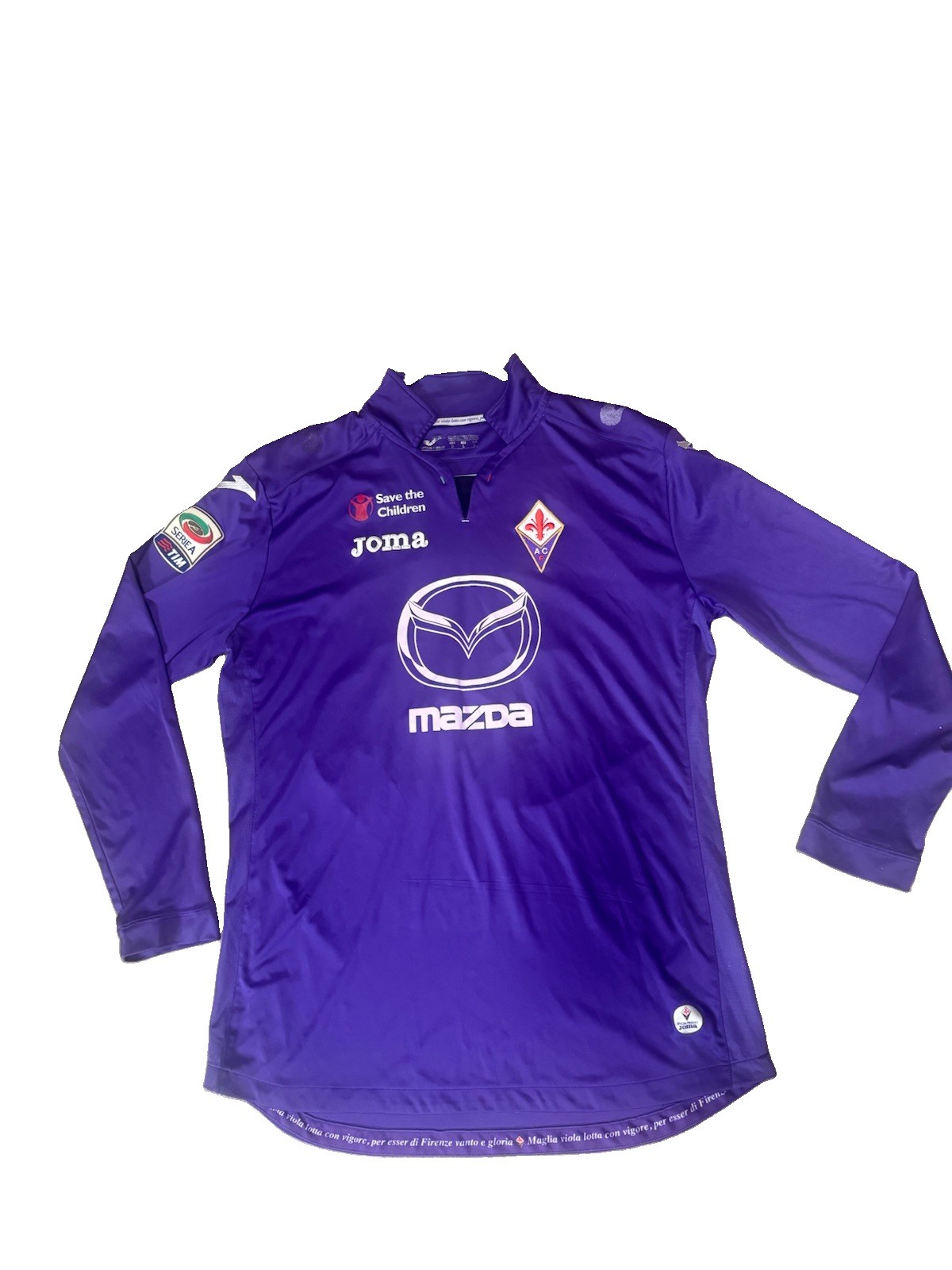 ACF Fiorentina 2013/14 Joma Vargas #66 Long Sleeve Jersey Serie A L