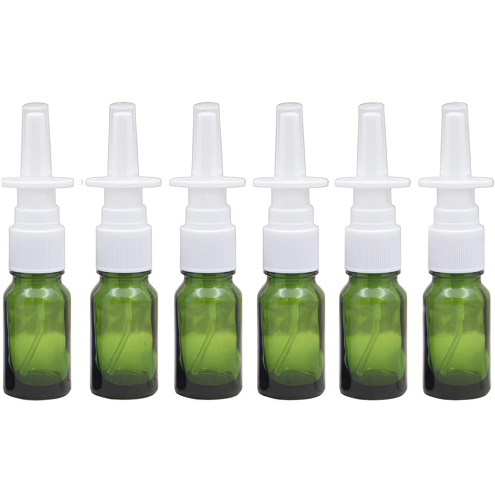 SYBL 6Pcs 10ml/0.34oz Glass Nasal Spray Bottles - Portable 10ml/0.34oz, Green SYBL 6Pcs 10ml/0.34oz Glass Nasal Spray Bottles - Portable 10ml/0.34oz, Green