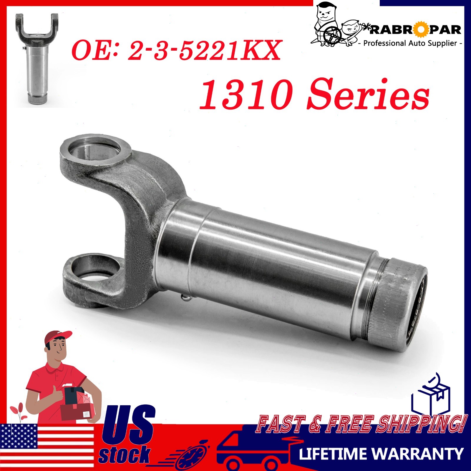 2-3-5221KX 1310 Series - 16 Spline Driveshaft Slip Yoke - 1.375\ 2-3-5221KX 1310 Series - 16 Spline Driveshaft Slip Yoke - 1.375\