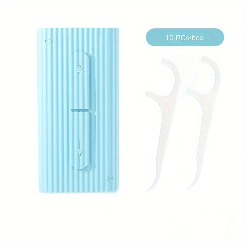 10Pcs/Box Reusable Dental Floss Stick with Portable Automatic Floss Dispenser Bo 10Pcs/Box Reusable Dental Floss Stick with Portable Automatic Floss Dispenser Bo