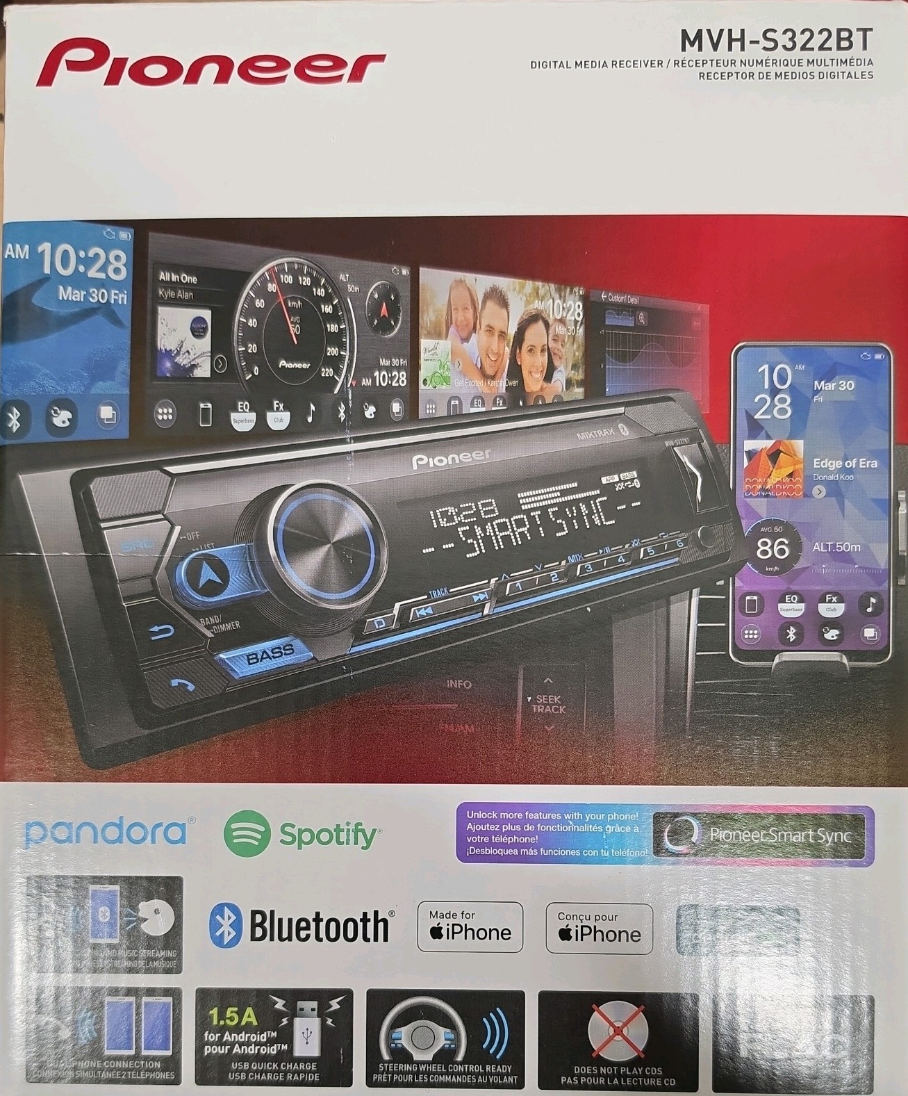 Pioneer MVH-S322BT Digital Media Receiver Pioneer MVH-S322BT Digital Media Receiver