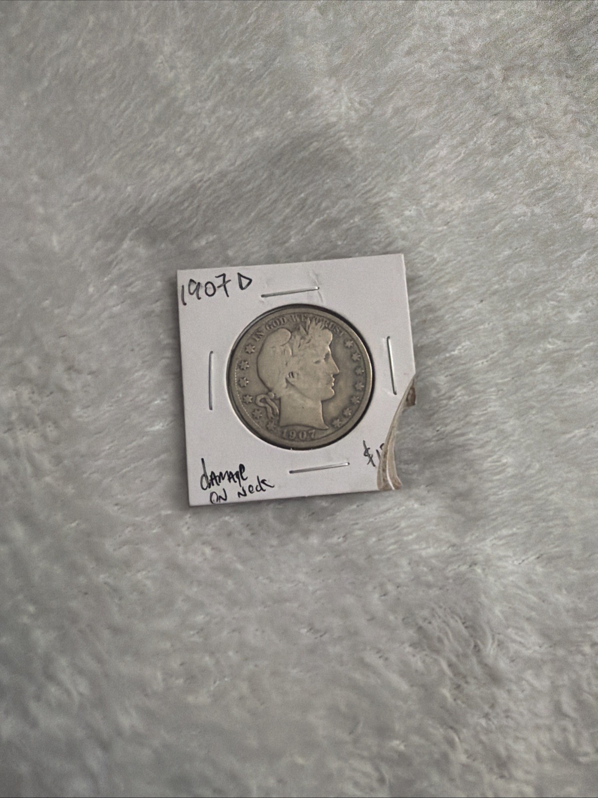 1907 D Barber Half Dollar