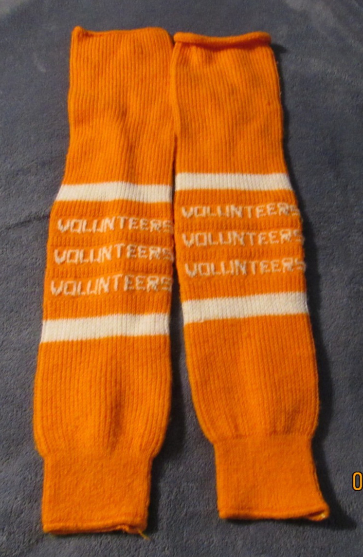 Vintage Tennessee Volunteers Orange White Knit Leg Warmers 5 x 24 Inches Vintage Tennessee Volunteers Orange White Knit Leg Warmers 5 x 24 Inches